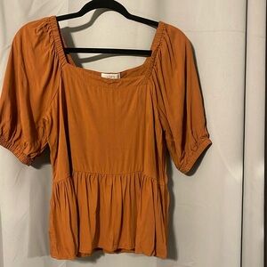 LOFT S Brown Top